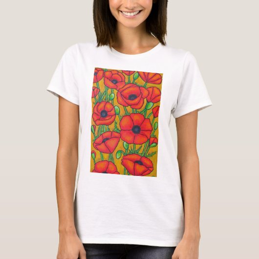 トスカナ式のケシのタンクトップ Tシャツ (正面)