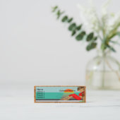 トスカナ式の花型女性歌手のプロフィールカード。 スキニー名刺 (スタンド正面)