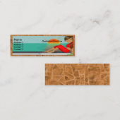 トスカナ式の花型女性歌手のプロフィールカード。 スキニー名刺 (正面/裏面)