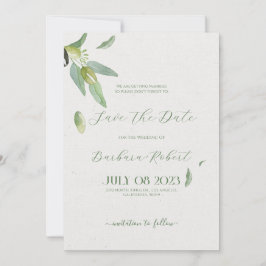 トスカニファンシーオ葉リーブオリーブの日付を保存 招待状