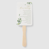 トスカニモダンオ葉リーブブランチ結婚ズハンドファン ハンドファン (裏面)