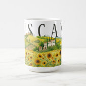 トスカニーイタリアのかわいい水彩イラストレーション コーヒーマグカップ (中央)