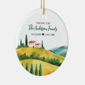 トスカニーイタリアのかわいい水彩イラストレーション セラミックオーナメント (右)