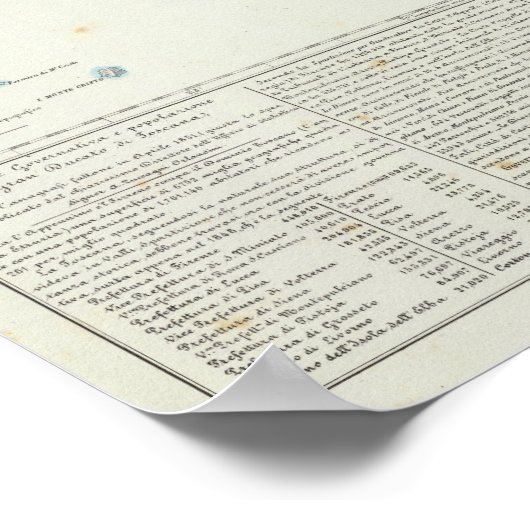 トスカニーイタリアの地域 ポスター (角)