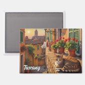 トスカニーイタリアの猫 マグネット (正面/裏面)