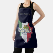 トスカニーイタリアレトロ地域マップヴィンテージファットリア エプロン (インサイチュ)
