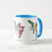 トスカニーイタリアレトロ地域マップヴィンテージファットリア マグカップ (正面右)