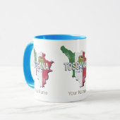 トスカニーイタリアレトロ地域マップヴィンテージファットリア マグカップ (正面左)