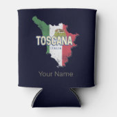 トスカニーイタリアレトロ地域マップヴィンテージファットリア 缶クーラー (正面)