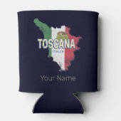 トスカニーイタリアレトロ地域マップヴィンテージファットリア 缶クーラー (裏面)