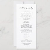 トスカニーイタリアンヴィラウォーターカラー結婚式 プログラム (裏面)