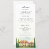 トスカニーイタリアンヴィラウォーターカラー結婚式 プログラム (正面/裏面)