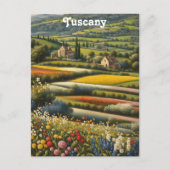 トスカニーイタリイタリアンアヴィラレトロフローラ旅行 ポストカード (正面)