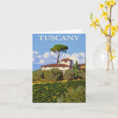 トスカニーイタリイタリアンアヴィラヴィンテージトラベルポスター カード (黄色い花)