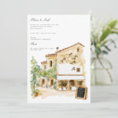 トスカニーウォーターイタリアンカラー婚約招待状 招待状 (スタンド正面)