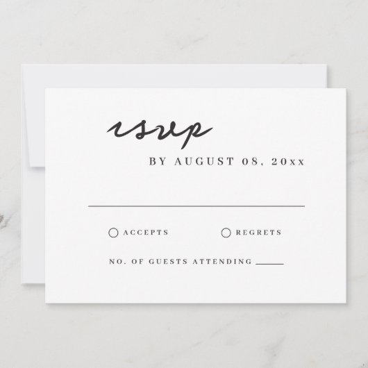 トスカニーウォーターカラーイタリアンヴィラウェディングRSVP カード (正面)