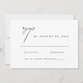 トスカニーウォーターカラーイラストレーションウェディングRSVP カード (正面)