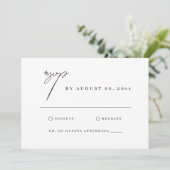 トスカニーウォーターカラーイラストレーションウェディングRSVP カード (スタンド正面)