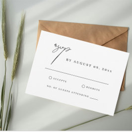 トスカニーウォーターカラーイラストレーションウェディングRSVP カード