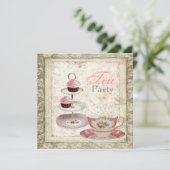 トスカニーカントリーブライダルシャワーティーパーティの招待状 招待状 (スタンド正面)