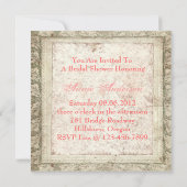 トスカニーカントリーブライダルシャワーティーパーティの招待状 招待状 (裏面)