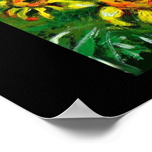 トスカニーコレクションのひまわり花とcountyside 2 ポスター (角)