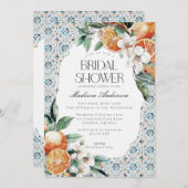 トスカニータイル沿岸イタリアンブライダルシャワー招待状 招待状 (正面/裏面)