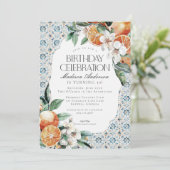 トスカニータイル沿岸イタリアン誕生日招待状 招待状 (スタンド正面)