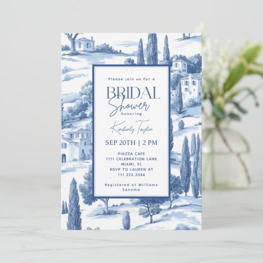 トスカニートイレイタリアイタリアブライダルシャワー 招待状 (スタンド正面)