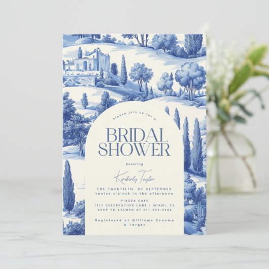 トスカニートイレイタリアイタリアンブライダルシャワー 招待状 (スタンド正面)