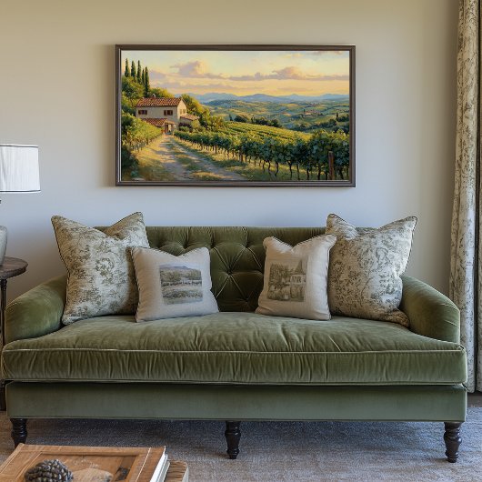 トスカニ転がのブドウ園 キャンバスプリント