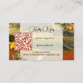 トスカラフルカン横結婚景のQRコード エンクロージャーカード (裏面)