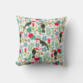 トスカラフルカン熱帯花パターン クッション (正面)