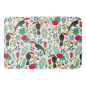 トスカラフルカン熱帯花パターン バスマット (正面)