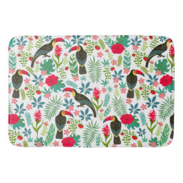 トスカラフルカン熱帯花パターン バスマット