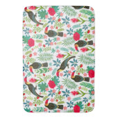 トスカラフルカン熱帯花パターン バスマット (正面縦)