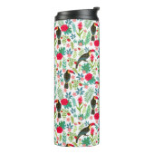 トスカラフルカン熱帯鳥花パターン タンブラー (回転左)