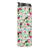 トスカラフルカン熱帯鳥花パターン タンブラー (回転右)