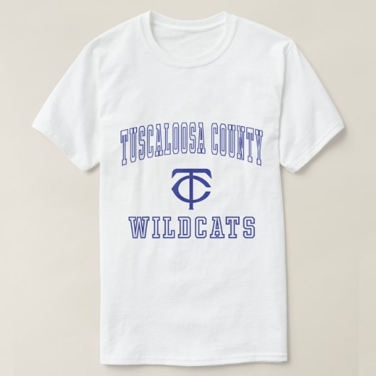 トスカルーサ郡高校ワイルドキャッツ Tシャツ (デザイン正面)