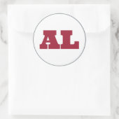 トスカルーサ(AL) – ホワイトxクリムゾンxグレー ラウンドシール (バッグ)