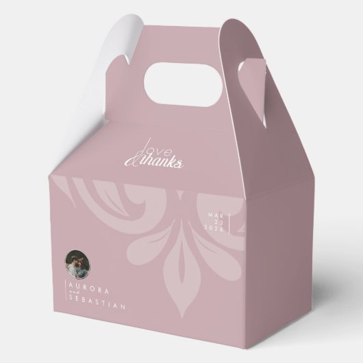 トスカーナお洒落のピミニマルッ結婚ク写真 フェイバーボックス (正面)