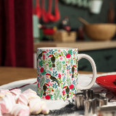 トスカーナとカラフルの熱帯花のパターン コーヒーマグカップ