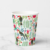トスカーナとカラフルの熱帯花のパターン 紙コップ (右)