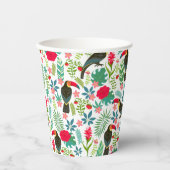 トスカーナとカラフルの熱帯花のパターン 紙コップ (正面)