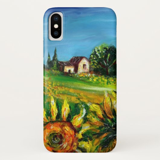トスカーナのひまわりと田舎の風景 Case-Mate iPhoneケース (裏面)