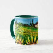 トスカーナのひまわりと田舎 マグカップ (正面左)