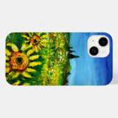 トスカーナのひまわりと田舎 Case-Mate iPhoneケース (裏面 (横))