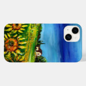 トスカーナのひまわりと田舎 Case-Mate iPhoneケース (裏面 (横))
