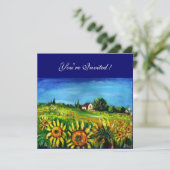 トスカーナのひまわりと農村 招待状 (スタンド正面)