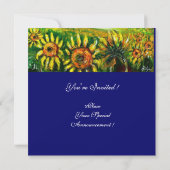 トスカーナのひまわりと農村 招待状 (裏面)